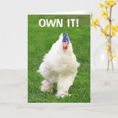 Vertrouwelijke kippendag kaart (Gele Bloem)