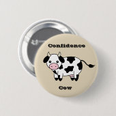 Vertrouwelijke koeienpennen ronde button 5,7 cm (Voorkant /achterkant)
