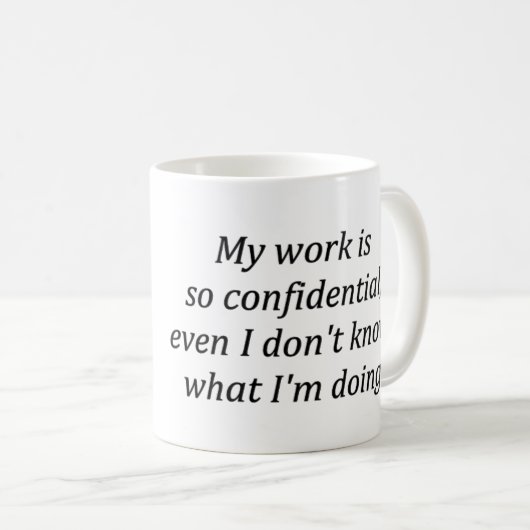 Vertrouwelijke Mok werkkoffie (Voorkant rechts)