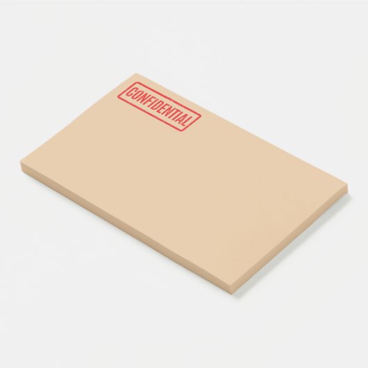 Vertrouwelijke postit-opmerkingen met stempel post-it® notes (Schuin)