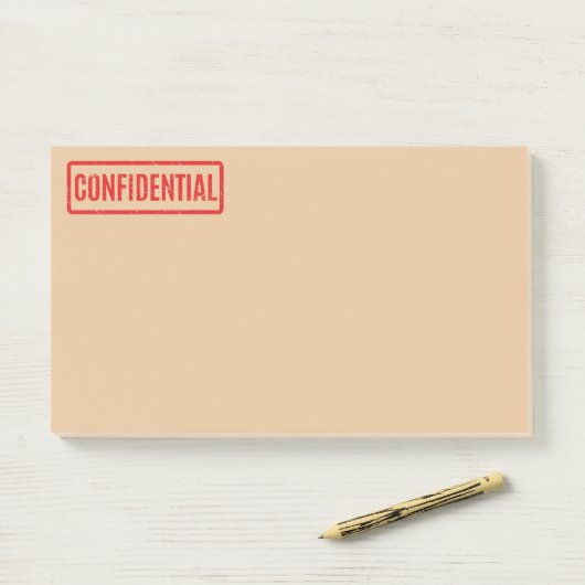 Vertrouwelijke postit-opmerkingen met stempel post-it® notes (Op bureau)