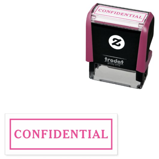 VERTROUWELIJKE Privépapieren Zakelijk Zelfinktende Stempel (In situ)