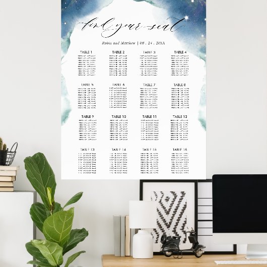 Vertrouwelijke receptie voor 16 zitplaatsen poster (Thuiskantoor)