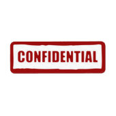 Vertrouwelijke Stickers (Voorkant)