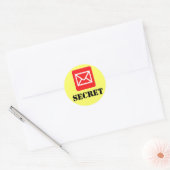 Vertrouwelijke Top Secret Warning-Sticker Ronde Sticker (Envelop)
