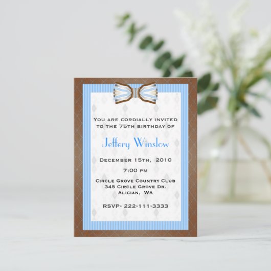 Vertrouwelijke uitnodiging van de Mannen (Staand voorkant)