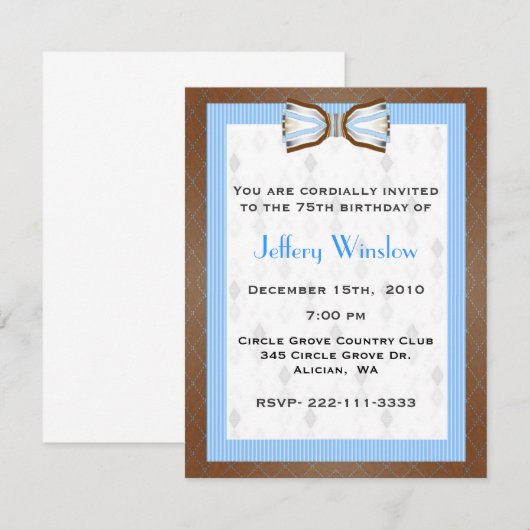 Vertrouwelijke uitnodiging van de Mannen (Voorkant / Achterkant)