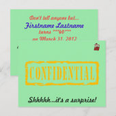 Vertrouwelijke verjaardagsuitnodiging uitnodiging briefkaart (Voorkant / Achterkant)