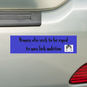Vertrouwelijke vrouw bumpersticker (Op auto)