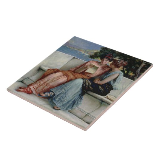 Vertrouwelijkheid (olie op canvas) tegeltje (Zijkant)