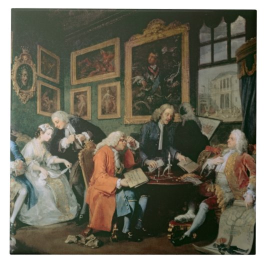 Vertrouwen a la Mode: I - De huwelijksschikking, c Tegeltje (Voorkant)