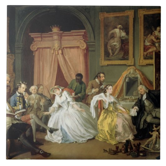 Vertrouwen a la Mode: IV, The Toilette, c.1743 (ol Tegeltje (Voorkant)