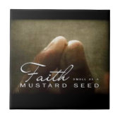 Vertrouwen als klein als mosterdzaad tegeltje (Voorkant)