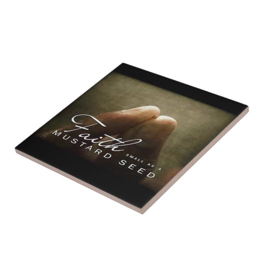 Vertrouwen als klein als mosterdzaad tegeltje (Zijkant)