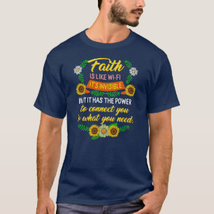 Vertrouwen als Wi-Fi Christelijke Religieuze Moede T-shirt