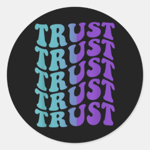 Vertrouwen, bewustzijn van geestelijke gezondheid ronde sticker