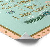 Vertrouwen boven Angstscripts 2 Timothy Mint Peach Poster (Hoek)