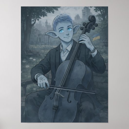 Vertrouwen / Cellist / Park Poster (Voorkant)