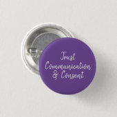 Vertrouwen, communicatie en instemming ronde button 3,2 cm (Voorkant /achterkant)