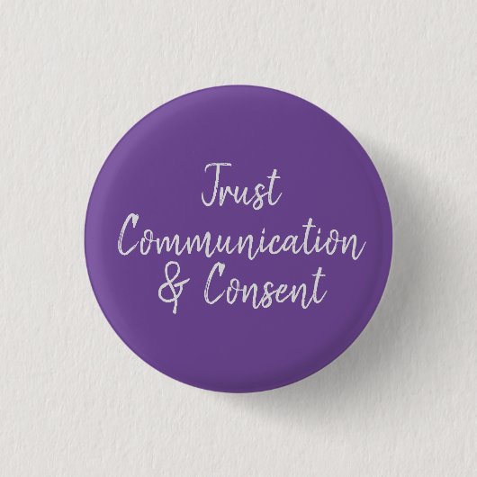 Vertrouwen, communicatie en instemming ronde button 3,2 cm (Voorkant)