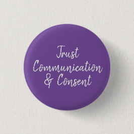 Vertrouwen, communicatie en instemming ronde button 3,2 cm