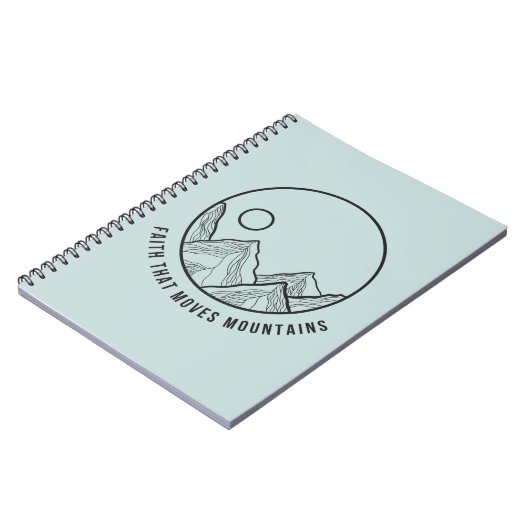 Vertrouwen dat de Bergen Bijbel verse Christelijk  Notitieboek (Linkerzijde)