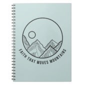 Vertrouwen dat de Bergen Bijbel verse Christelijk  Notitieboek (Voorkant)