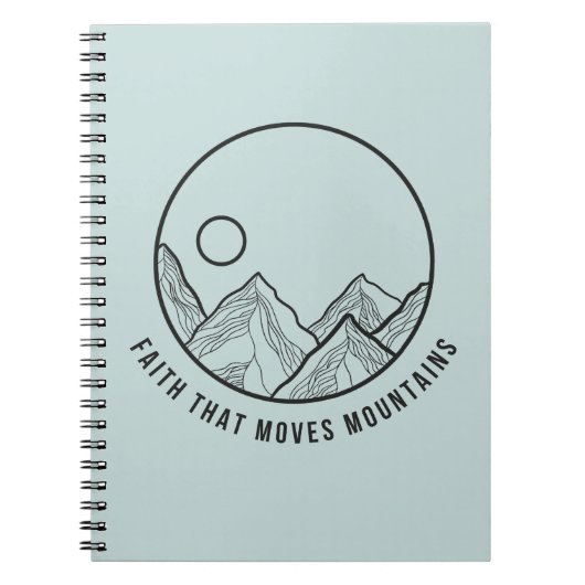 Vertrouwen dat de Bergen Bijbel verse Christelijk Notitieboek (Voorkant)