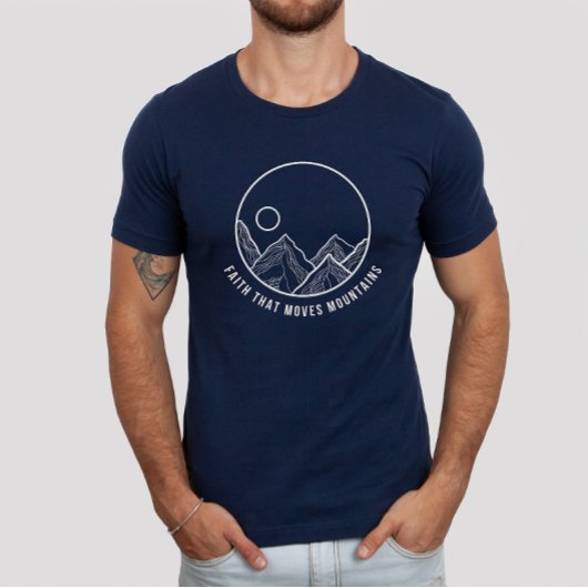Vertrouwen dat de Bergen Bijbel verse Christelijk  T-shirt