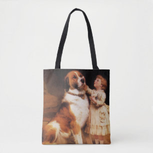 Vertrouwen door Charles Burton Barber, Sint-Bernar Tote Bag