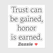 Vertrouwen & Eer Custom-Cut Vinyl Sticker (Vel)