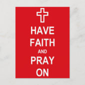 Vertrouwen en bidden briefkaart (Voorkant)