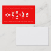 Vertrouwen en bidden op Visitekaartje (Voorkant / Achterkant)