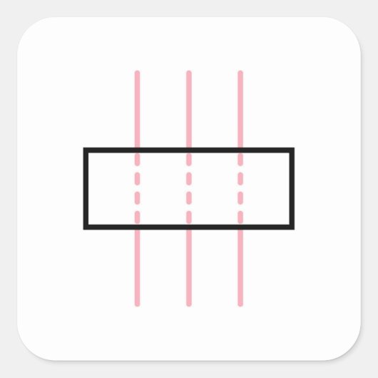 Vertrouwen en eerlijkheid in roze vierkante sticker (Voorkant)