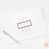 Vertrouwen en eerlijkheid in roze vierkante sticker (Envelop)