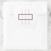 Vertrouwen en eerlijkheid in roze vierkante sticker (Tas)