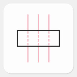 Vertrouwen en eerlijkheid in roze vierkante sticker