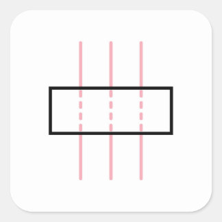 Vertrouwen en eerlijkheid in roze vierkante sticker