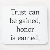 Vertrouwen en eerlijkheid Muismat (Voorkant)