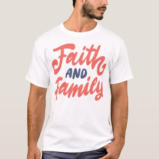 Vertrouwen en gezin t-shirt (Voorkant)