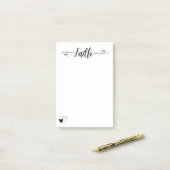 Vertrouwen en hart post-it® notes (Op bureau)