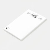 Vertrouwen en hart post-it® notes (Schuin)