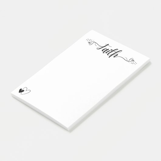 Vertrouwen en hart post-it® notes (Schuin)