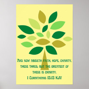 vertrouwen en liefdadigheid inspirerend poster