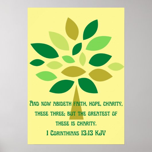 vertrouwen en liefdadigheid inspirerend poster (Voorkant)