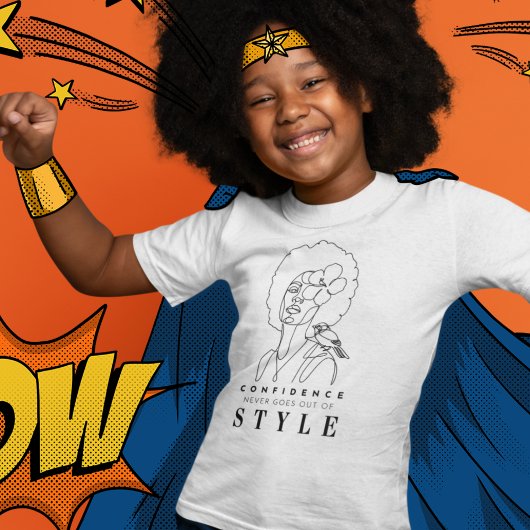 Vertrouwen en schoonheid meisjes positieve bevesti t-shirt