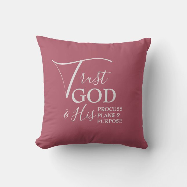 VERTROUWEN GOD Procesplannen Doel | Dusky Pink Kussen (Voorkant)