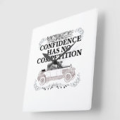 Vertrouwen heeft geen concurrentie 06.w vierkante klok (Hoek)