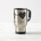 Vertrouwen, hoop en liefde reismoes met zebra hart reisbeker (Voorkant rechts)