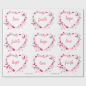 Vertrouwen, hoop en liefde Verpakkingspapier Cadeaupapier (Vlak)